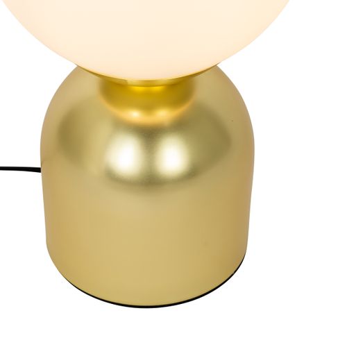 Lampe De Table Hôtel Chic Dorée Avec Verre Opale - Pallon Trend