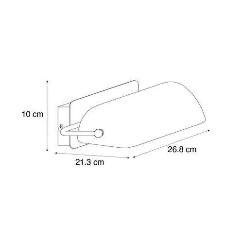 Applique De Notaire Classique Bronze Foncé Avec Verre Vert - Banker