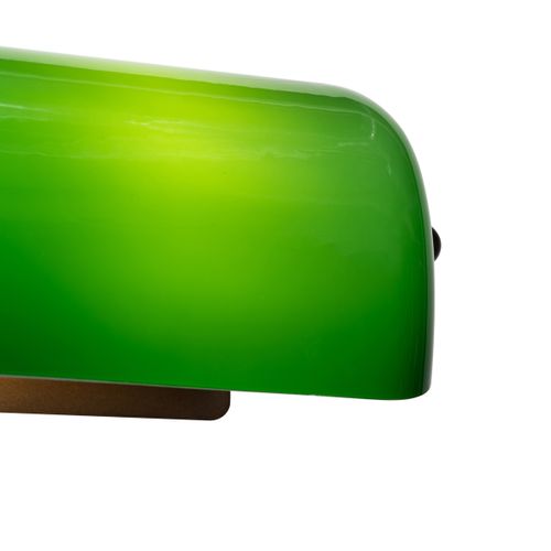 Applique De Notaire Classique Bronze Foncé Avec Verre Vert - Banker