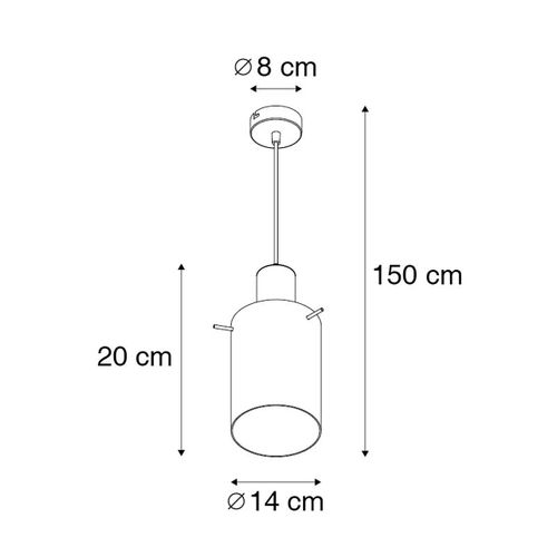 Lampe Suspendue Intelligente En Laiton Avec Verre Fumé Avec Wifi A60 - Vidra
