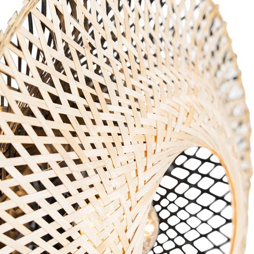 Applique Intelligente En Bambou 30 Cm Avec Prise Avec Wifi P45 - Rina