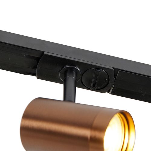 Système Sur Rail Moderne Monophasé Avec 5 Spots Gu10 Wifi Bronze Foncé - Jeana