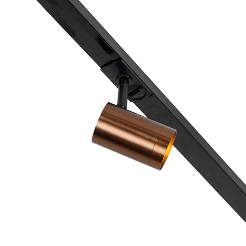 Système Sur Rail Moderne Monophasé Avec 5 Spots Gu10 Wifi Bronze Foncé - Jeana