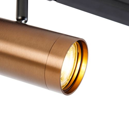 Système Sur Rail Moderne Monophasé Avec 4 Gu10 Wifi Bronze Foncé - Jeana