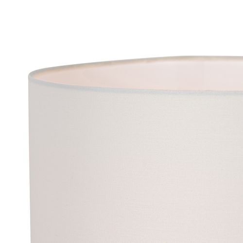 Lampe De Table Scandinave Verte Avec Abat-jour En Lin Blanc - Lotti