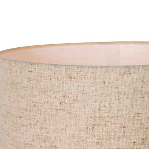 Lampe De Table Scandinave Beige Avec Abat-jour En Lin Beige - Lotti