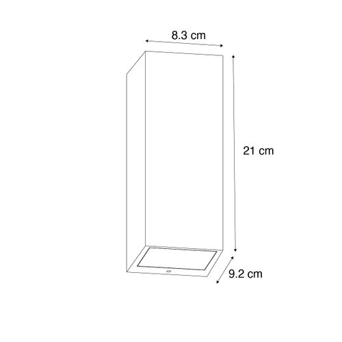 Applique Industrielle Marron Rouille 2 Lumières Ar70 Ip54 - Baleno