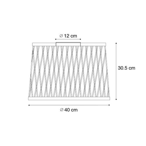 Plafonnier Rural Rotin 40 Cm Ip44 - Calamus