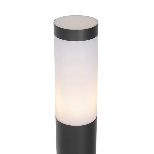 Lampadaire Extérieur Moderne Gris Foncé Avec Opale 110 Cm Ip44 - Rox