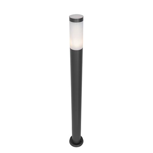 Lampadaire Extérieur Moderne Gris Foncé Avec Opale 110 Cm Ip44 - Rox