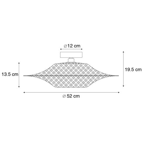 Plafonnier D'extérieur Oriental Bambou 50 Cm Ip44 - Rina