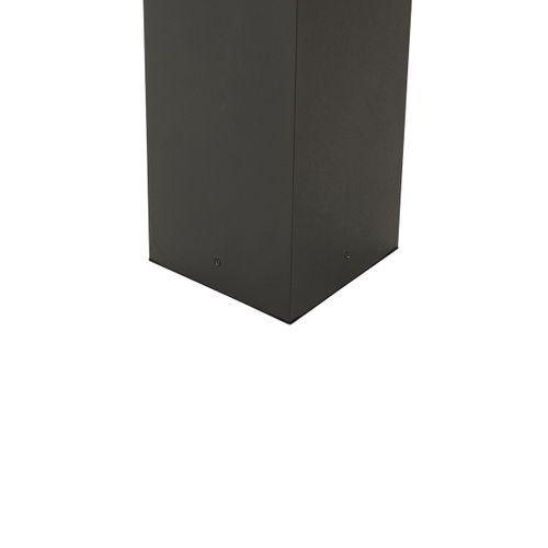 Lampadaire D'extérieur Intelligent Noir Avec Verre Nervuré 80 Cm Avec Wifi A60 - Charlois