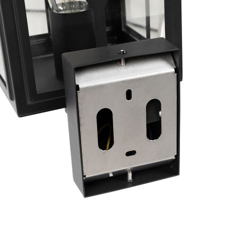 Applique Murale Extérieure Classique Noire Ip44 - Dover