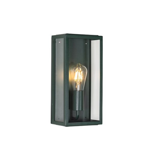 Applique Murale Extérieure Industrielle Vert Foncé Avec Verre Ip44 - Rotterdam