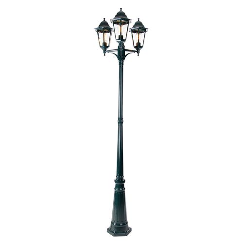 Lanterne D'extérieur Rustique Vert Foncé 3 Lumières Ip44 - New Orleans