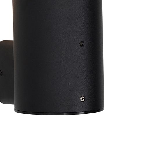 Applique D'extérieur Noire Avec Verre Opale Ip44 - Huma