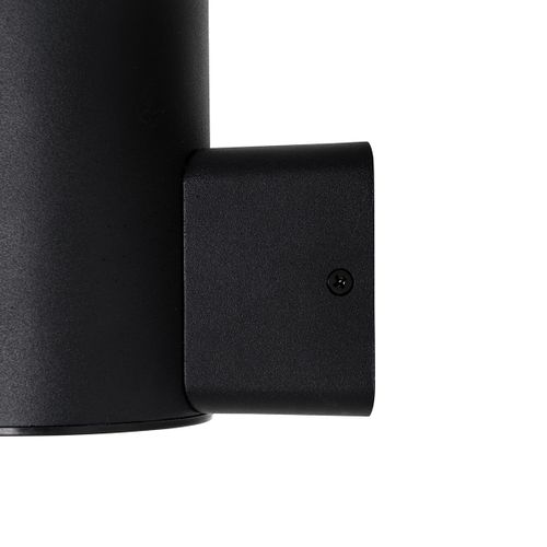 Applique D'extérieur Noire Avec Verre Opale Ip44 - Huma