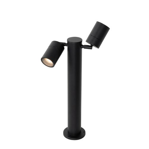 Lampadaire D’extérieur Noir 45 Cm Ip44 Réglable 2 Lumières - Duo