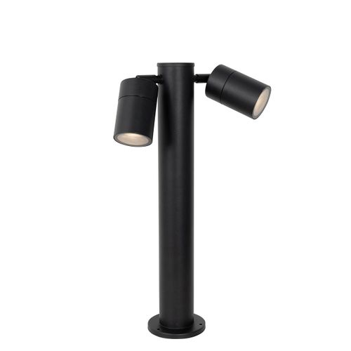 Lampadaire D’extérieur Noir 45 Cm Ip44 Réglable 2 Lumières - Duo