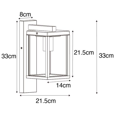 Lanterne Murale D'extérieur Intelligente Noire Ip44 Avec Wifi St64 - Charlois