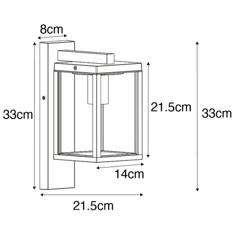 Lanterne Murale D'extérieur Intelligente Marron Rouille Ip44 Avec Wifi St64 - Charlois