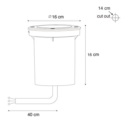 Spot De Sol Extérieur Moderne Noir Ar70 Orientable Ip65 - Delux