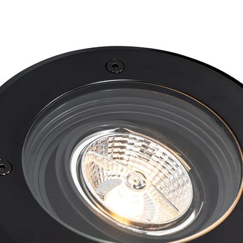 Spot De Sol Extérieur Moderne Noir Ar70 Orientable Ip65 - Delux