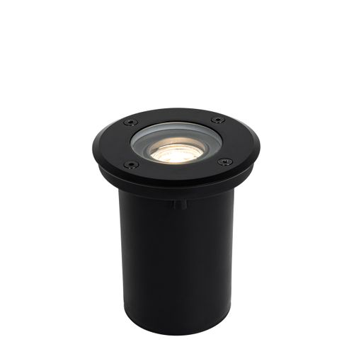 Spot De Sol Extérieur Moderne Noir 35 Mm Orientable Ip65 - Delux