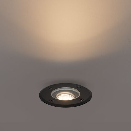 Spot De Sol Extérieur Moderne Noir 35 Mm Orientable Ip65 - Delux