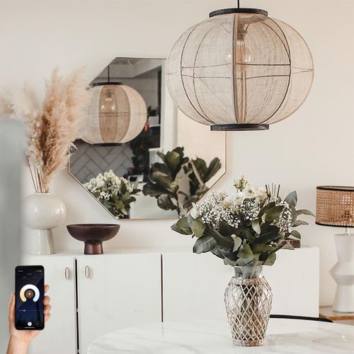 Lampe Suspendue Intelligente Marron 48 Cm Avec Wifi G95 - Rob