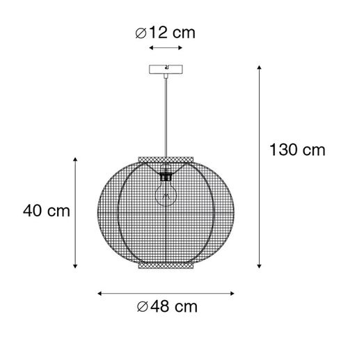 Lampe Suspendue Intelligente Marron 48 Cm Avec Wifi G95 - Rob