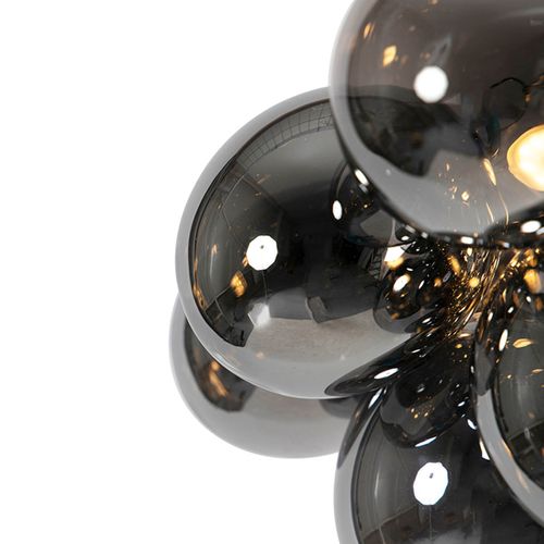 Plafonnier Intelligent Noir Avec Verre Fumé Et 4 G9 Wifi - Uvas