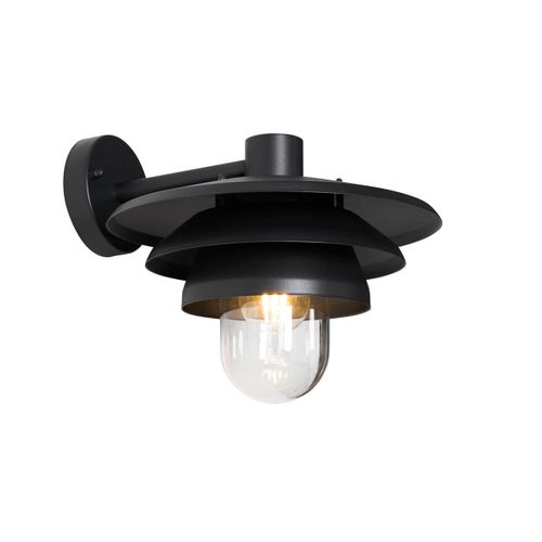 Applique Murale Design Extérieure Noire Ip44 - Morty