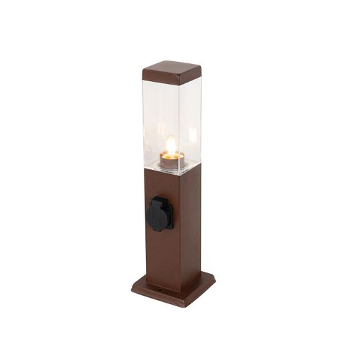Lampe D'extérieur Brun Rouille 45 Cm Avec Prise Ip44 - Malios