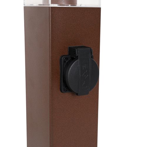 Lampe D'extérieur Brun Rouille 80 Cm Avec Prise Ip44 - Malios