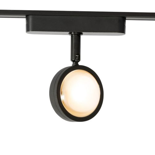 Spot Moderne Noir Pour Système De Rail Monophasé Avec LED Orientable Et Inclinable - Magnetic Lance