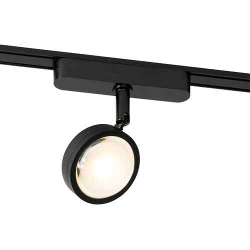 Spot Moderne Noir Pour Système De Rail Monophasé Avec LED Orientable Et Inclinable - Magnetic Lance
