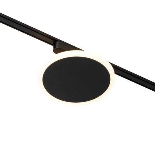 Spot Moderne Noir Pour Système De Rail Monophasé Avec LED - Magnetic Puk