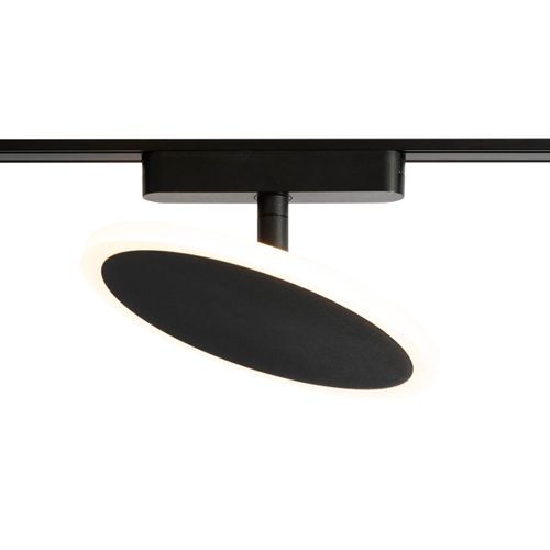 Spot Moderne Noir Pour Système De Rail Monophasé Avec LED - Magnetic Puk