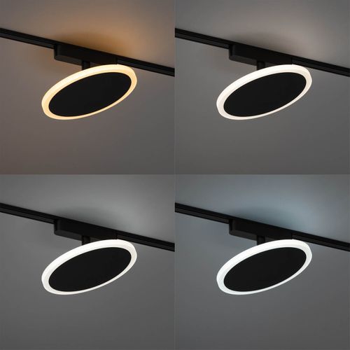 Spot Moderne Noir Pour Système De Rail Monophasé Avec LED - Magnetic Puk