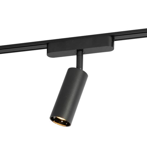 Spot Moderne Noir Pour Système De Rail Monophasé 4,5 W 3000 K - Magnetic Samson