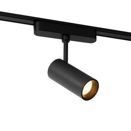 Spot Moderne Noir Pour Système De Rail Monophasé 9w 3000k - Magnetic Gert