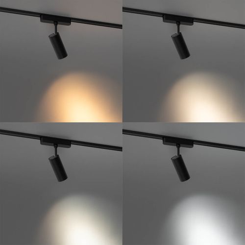 Spot Moderne Noir Pour Système De Rail Monophasé 9w 3000k - Magnetic Gert