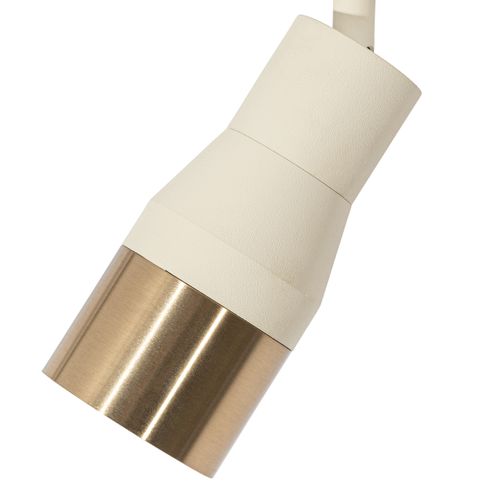 Spot Moderne Beige Avec Or Pour Système Sur Rail Monophasé Gu10 50 Mm - Iconic Kohua