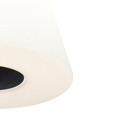 Lampadaire Intelligent Noir Avec Abat-jour Blanc 35 Cm Ip65 Avec LED - Virginia