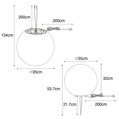 Lampe D'extérieur Intelligente Blanche 35 Cm Ip65 Avec LED - Nura