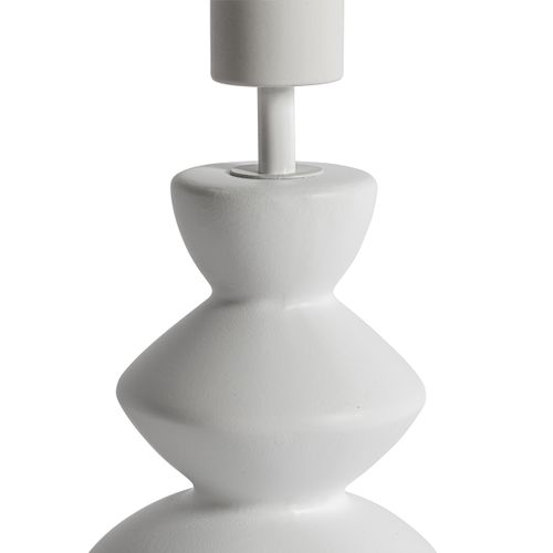 Lampe De Table Design Abat-jour En Velours Blanc Taupe Avec Or 25 Cm - Alisia