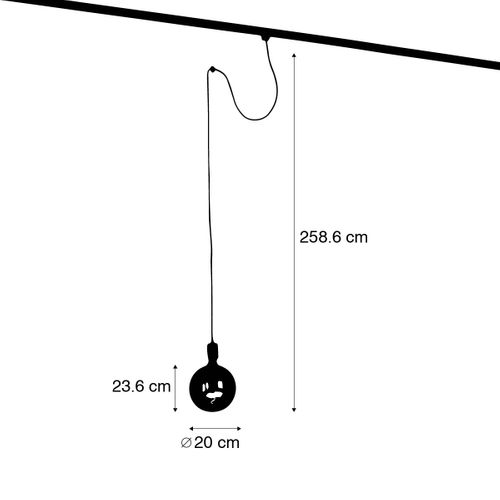 Suspension Avec Suspension Sur Rail Noire, Avec LED G200 - Cavalux