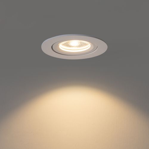 Spot Encastré Inclinable Blanc 8,2 Cm Avec LED Dimmable Jusqu’à Ip54 Ultra-plat - Pupil
