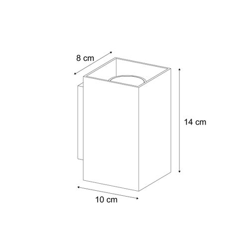 Applique Murale Moderne Couleur Bronze Canon De Fusil Carrée 2 Lumières Gu10 50mm - Sandy